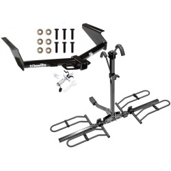 Trailer Tow Hitch For 08-12 Jeep Liberty Platform Style 2 Bike Rack w/ Anti Rattle Hitch Lock Trailer Tow Hitch For 08-12 Jeep Liberty Platform Style 2 Bike Rack w/ Anti Rattle Hitch Lock