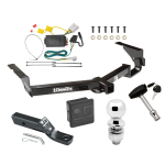 Custom Fit Trailer Hitch Wiring Harness (Plug & Play) 2" Drop Ball-Mount w/ Pin/Clip 2" Chrome Ball Security Lock Pin Rubber Hitch Plug Cover Installation Hardware Installation Instructions 75586 118449 23 63845 580407 7010 Draw-Tite Traile Trailer Tow Hitch For 08-13 Toyota Complete Package w/ Wiring and 2" Ball