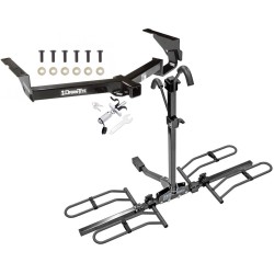 Trailer Tow Hitch For 08-13 Toyota Highlander Platform Style 2 Bike Rack w/ Anti Rattle Hitch Lock
