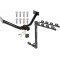 Trailer Tow Hitch w/ 4 Bike Rack For 07-13 Acura MDX 4 Bike Rack tilt away adult or child arms fold down carrier w/ Lock and Cover