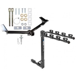 Trailer Tow Hitch w/ 4 Bike Rack For 09-20 Dodge Journey tilt away adult or child arms fold down carrier Trailer Tow Hitch w/ 4 Bike Rack For 09-20 Dodge Journey tilt away adult or child arms fold down carrier