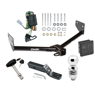 Custom Fit Trailer Hitch Wiring Harness (Plug & Play) 2" Drop Ball-Mount w/ Pin/Clip 2" Chrome Ball Security Lock Pin Rubber Hitch Plug Cover Installation Hardware Installation Instructions 75659 118336 23 63845 580407 7010 Draw-Tite Traile Trailer Tow Hitch For 03-04 Honda Element Deluxe Package Wiring 2" Ball and Lock