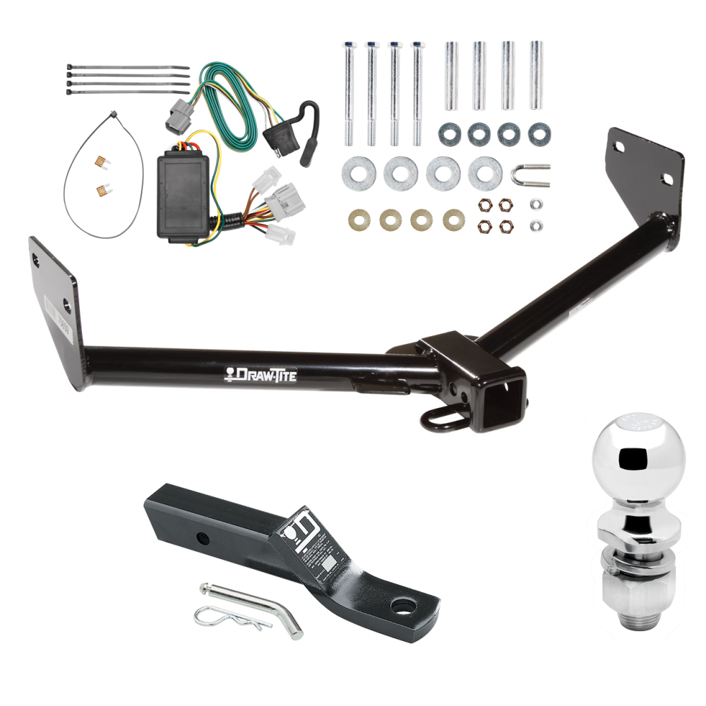 Custom Fit Trailer Hitch Wiring Harness (Plug & Play) 2" Drop Ball-Mount w/ Pin/Clip 2" Chrome Ball Installation Hardware Installation Instructions 75659 118465 23 63845 Draw-Tite Trailer Tow Hitch 07-11 Honda Element Complete Package Wirin Trailer Tow Hitch For 07-11 Honda Element Complete Package w/ Wiring and 2" Ball