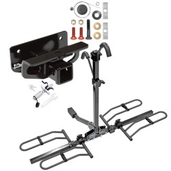 Trailer Tow Hitch For 03-24 Dodge Ram 1500 2500 3500 Platform Style 2 Bike Rack w/ Anti Rattle Hitch Lock