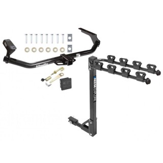 Trailer Tow Hitch w/ 4 Bike Rack For 09-16 Toyota Venza tilt away adult or child arms fold down carrier w/ Lock and Cover