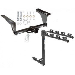 Trailer Tow Hitch w/ 4 Bike Rack For 10-20 Subaru Legacy Sedan Outback Wagon tilt away adult or child arms fold down carrier  Trailer Tow Hitch w/ 4 Bike Rack For 10-20 Subaru Legacy Sedan Outback Wagon tilt away adult or child arms fold down carrier