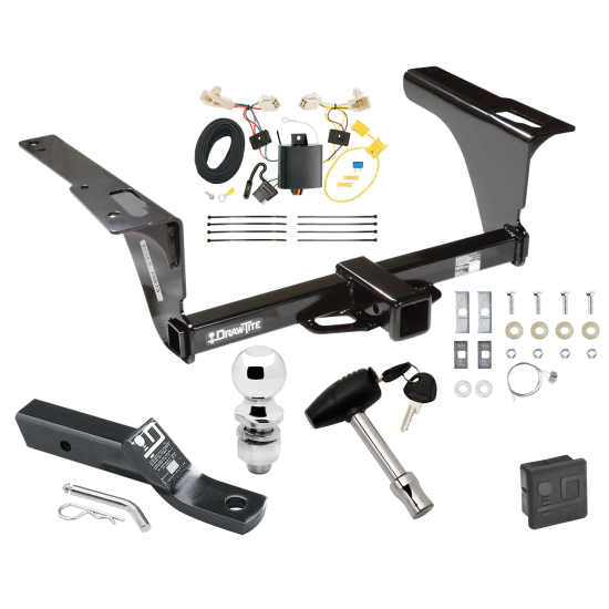Custom Fit Trailer Hitch Wiring Harness (Plug & Play) 2" Drop Ball-Mount w/ Pin/Clip 2" Chrome Ball Security Lock Pin Rubber Hitch Plug Cover Installation Hardware Installation Instructions 75673 118671 23 63845 580407 7010 Draw-Tite Trailer Trailer Tow Hitch For 15-20 Subaru Legacy Sedan Deluxe Package Wiring 2" Ball and Lock