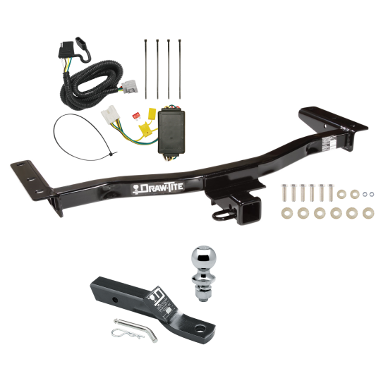 Custom Fit Trailer Hitch Wiring Harness (Plug & Play) 2" Drop Ball-Mount w/ Pin/Clip 1-7/8" Chrome Ball Installation Hardware Installation Instructions 75676 118255 23 63816 Draw-Tite Trailer Tow Hitch 10-12 Lexus RX350 13-15 Exc F Sport 10 Trailer Tow Hitch For 10-12 Lexus RX350 13-15 Exc F Sport 10-15 RX450h Except Without Factory Tow Prep Package Complete Package w/ Wiring and 1-7/8" Ball
