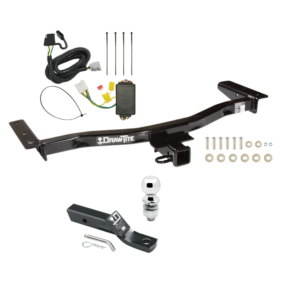 Custom Fit Trailer Hitch Wiring Harness (Plug & Play) 2" Drop Ball-Mount w/ Pin/Clip 2" Chrome Ball Installation Hardware Installation Instructions 75676 118255 23 63845 Draw-Tite Trailer Tow Hitch 10-12 Lexus RX350 13-15 Exc F Sport 10-15 Trailer Tow Hitch For 10-12 Lexus RX350 13-15 Exc F Sport 10-15 RX450h Except Without Factory Tow Prep Package Complete Package w/ Wiring and 2" Ball