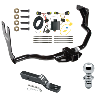 Trailer Tow Hitch For 10-13 Ford Transit Connect Complete Package w/ Wiring and 1-7/8" Ball