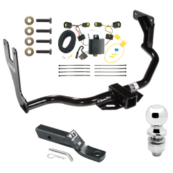 Trailer Tow Hitch For 10-13 Ford Transit Connect Complete Package w/ Wiring and 2" Ball