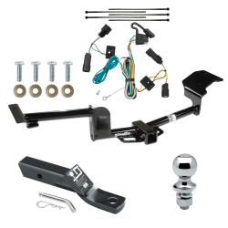 Trailer Tow Hitch For 09-20 Ford Flex Complete Package w/ Wiring and 1-7/8" Ball