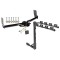 Trailer Tow Hitch w/ 4 Bike Rack For 10-16 Cadillac SRX tilt away adult or child arms fold down carrier w/ Lock and Cover