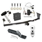Custom Fit Trailer Hitch Wiring Harness (Plug & Play) 2" Drop Ball-Mount w/ Pin/Clip 2" Chrome Ball Security Lock Pin Rubber Hitch Plug Cover Installation Hardware Installation Instructions 75684 118415 23 63845 580407 7010 Draw-Tite Trailer Trailer Tow Hitch For 10-12 Hyundai Santa Fe Deluxe Package Wiring 2" Ball and Lock