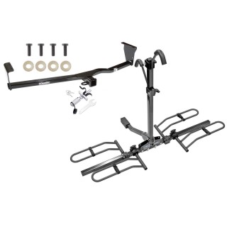 Trailer Hitch For 10-13 Kia Sorento Hyundai Santa Fe Platform Style 2 Bike Rack w/ Anti Rattle Hitch Lock
