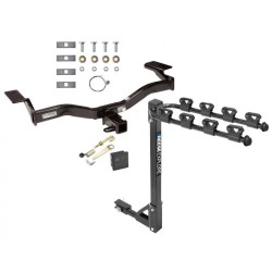 Trailer Tow Hitch w/ 4 Bike Rack For 09-10 Ford Edge Sport tilt away adult or child arms fold down carrier w/ Lock and Cover Trailer Tow Hitch w/ 4 Bike Rack For 09-10 Ford Edge Sport tilt away adult or child arms fold down carrier w/ Lock and Cover