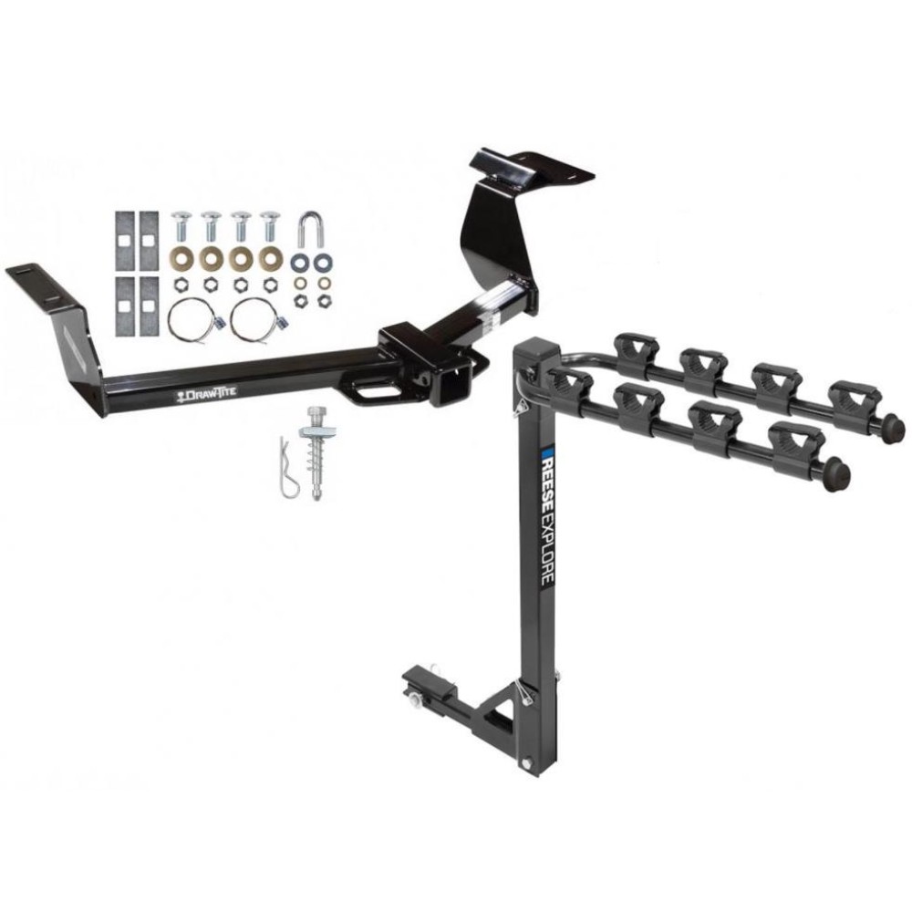 Custom Fit Trailer Hitch 4 Bike Carrier Installation Hardware Installation Instructions 75690 1393100G Draw-Tite Trailer Tow Hitch 4 Bike Rack 02-06 Honda CR-V tilt away adult or child arms fold down carrier 02 03 04 05 06 2002 2003 2004 2005 2006 Trailer Tow Hitch w/ 4 Bike Rack For 02-06 Honda CR-V tilt away adult or child arms fold down carrier