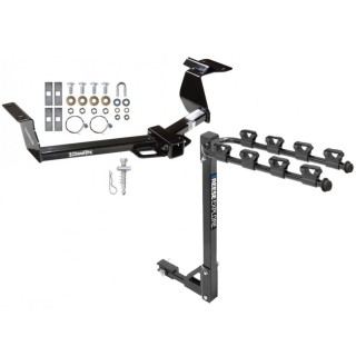 Trailer Tow Hitch w/ 4 Bike Rack For 02-06 Honda CR-V tilt away adult or child arms fold down carrier 