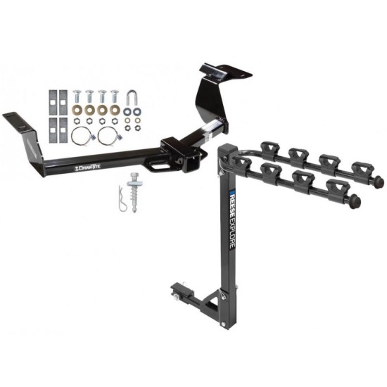 Custom Fit Trailer Hitch 4 Bike Carrier Installation Hardware Installation Instructions 75690 1393100G Draw-Tite Trailer Tow Hitch 4 Bike Rack 02-06 Honda CR-V tilt away adult or child arms fold down carrier 02 03 04 05 06 2002 2003 2004 2005 2006 Trailer Tow Hitch w/ 4 Bike Rack For 02-06 Honda CR-V tilt away adult or child arms fold down carrier