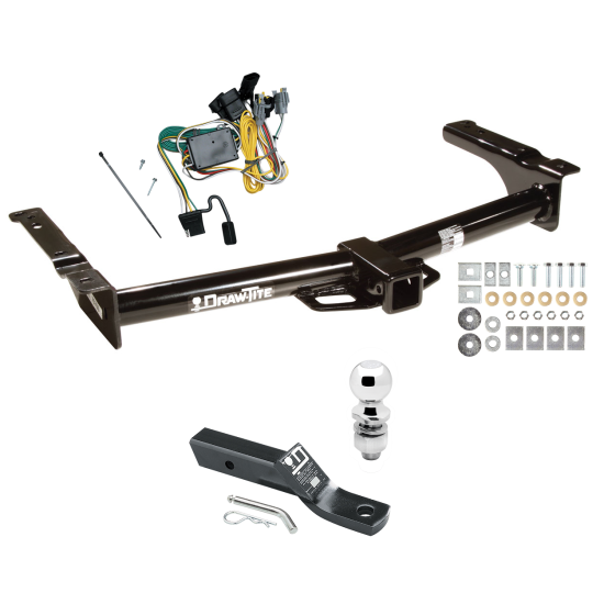 Trailer Tow Hitch For 9294 Ford Van E150 E250 E350 Complete Package w/ Wiring and 2" Ball