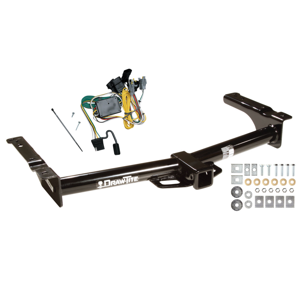 Custom Fit Trailer Hitch Wiring Harness (Plug & Play) Installation Hardware Installation Instructions 75703 118343 Draw-Tite Trailer Tow Hitch 92-94 Van E150 E250 E350 Wiring Harness Kit 92 93 94 1992 1993 1994 Trailer Tow Hitch For 92-94 Ford Van E150 E250 E350 w/ Wiring Harness Kit
