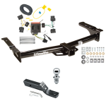 Custom Fit Trailer Hitch Wiring Harness (Plug & Play) 2" Drop Ball-Mount w/ Pin/Clip 1-7/8" Chrome Ball Installation Hardware Installation Instructions 75703 118551 23 63816 Draw-Tite Trailer Tow Hitch 08-14 Van E150 E250 E350 Complete Pack Trailer Tow Hitch For 08-14 Ford Van E150 E250 E350 Complete Package w/ Wiring and 1-7/8" Ball