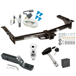 Custom Fit Trailer Hitch Wiring Harness (Requires Splicing) 2" Drop Ball-Mount w/ Pin/Clip 2" Chrome Ball Security Lock Pin Rubber Hitch Plug Cover Installation Hardware Installation Instructions 75703 20252 23 63845 580407 7010 Draw-Tite Traile Trailer Tow Hitch For 75-91 03-07 Ford Van E100 E150 E250 E350 Deluxe Package Wiring 2" Ball and Lock