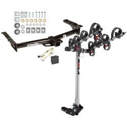 Trailer Tow Hitch For 75-14 Ford E150 E250 E350 Van 4 Bike Rack w/ Hitch Lock and Cover Trailer Tow Hitch For 75-14 Ford E150 E250 E350 Van 4 Bike Rack w/ Hitch Lock and Cover