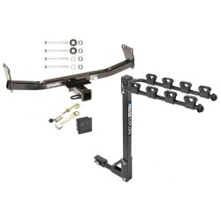 Trailer Tow Hitch w/ 4 Bike Rack For 07-17 Jeep Compass Jeep Patriot tilt away adult or child arms fold down carrier w/ Lock and Cover Trailer Tow Hitch w/ 4 Bike Rack For 07-17 Jeep Compass Jeep Patriot tilt away adult or child arms fold down carrier w/ Lock and Cover