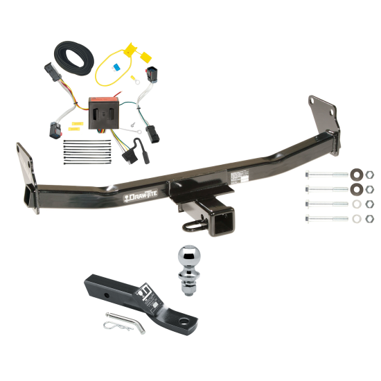 Custom Fit Trailer Hitch Wiring Harness (Plug & Play) 2" Drop Ball-Mount w/ Pin/Clip 1-7/8" Chrome Ball Installation Hardware Installation Instructions 75712 118539 23 63816 Draw-Tite Trailer Tow Hitch 11-17 Jeep Compass Complete Package Wi Trailer Tow Hitch For 11-17 Jeep Compass Complete Package w/ Wiring and 1-7/8" Ball