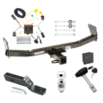 Custom Fit Trailer Hitch Wiring Harness (Plug & Play) 2" Drop Ball-Mount w/ Pin/Clip 2" Chrome Ball Security Lock Pin Rubber Hitch Plug Cover Installation Hardware Installation Instructions 75712 118539 23 63845 580407 7010 Draw-Tite Trailer Trailer Tow Hitch For 11-17 Jeep Compass Deluxe Package Wiring 2" Ball and Lock