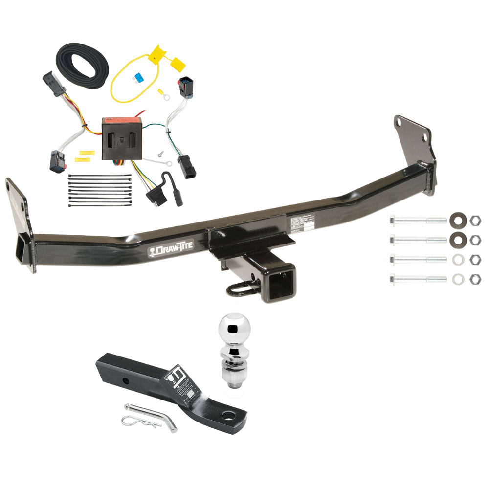 Custom Fit Trailer Hitch Wiring Harness (Plug & Play) 2" Drop Ball-Mount w/ Pin/Clip 2" Chrome Ball Installation Hardware Installation Instructions 75712 118539 23 63845 Draw-Tite Trailer Tow Hitch 11-17 Jeep Compass Complete Package Wiring Trailer Tow Hitch For 11-17 Jeep Compass Complete Package w/ Wiring and 2" Ball