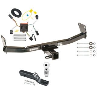 Custom Fit Trailer Hitch Wiring Harness (Plug & Play) 2" Drop Ball-Mount w/ Pin/Clip 2" Chrome Ball Installation Hardware Installation Instructions 75712 118539 23 63845 Draw-Tite Trailer Tow Hitch 11-17 Jeep Compass Complete Package Wiring Trailer Tow Hitch For 11-17 Jeep Compass Complete Package w/ Wiring and 2" Ball