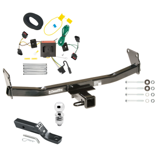 Custom Fit Trailer Hitch Wiring Harness (Plug & Play) 2" Drop Ball-Mount w/ Pin/Clip 2" Chrome Ball Installation Hardware Installation Instructions 75712 118552 23 63845 Draw-Tite Trailer Tow Hitch 08-17 Jeep Patriot Complete Package Wiring Trailer Tow Hitch For 08-17 Jeep Patriot Complete Package w/ Wiring and 2" Ball