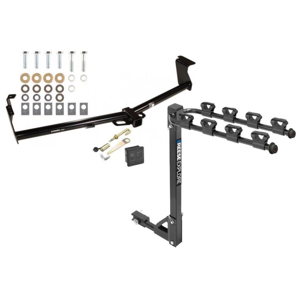 Custom Fit Trailer Hitch 4 Bike Carrier Security J-Pin Rubber Hitch Plug Cover Installation Hardware Installation Instructions 75714 1393100G 63201 7010 Draw-Tite Trailer Tow Hitch 4 Bike Rack 11-17 Nissan Quest tilt away adult or child arms fold down car Trailer Tow Hitch w/ 4 Bike Rack For 11-17 Nissan Quest tilt away adult or child arms fold down carrier w/ Lock and Cover