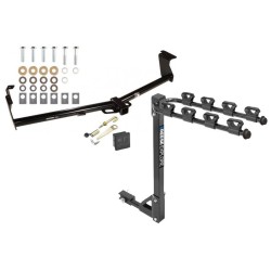 Trailer Tow Hitch w/ 4 Bike Rack For 11-17 Nissan Quest tilt away adult or child arms fold down carrier w/ Lock and Cover