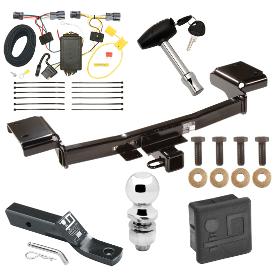 Custom Fit Trailer Hitch Wiring Harness (Plug & Play) 2" Drop Ball-Mount w/ Pin/Clip 2" Chrome Ball Security Lock Pin Rubber Hitch Plug Cover Installation Hardware Installation Instructions 75717 118501 23 63845 580407 7010 Draw-Tite Trailer Trailer Tow Hitch For 10-15 Hyundai Tuscon Deluxe Package Wiring 2" Ball and Lock