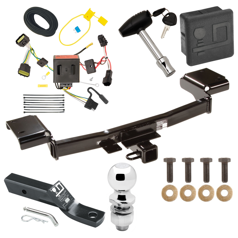 Custom Fit Trailer Hitch Wiring Harness (Plug & Play) 2" Drop Ball-Mount w/ Pin/Clip 2" Chrome Ball Security Lock Pin Rubber Hitch Plug Cover Installation Hardware Installation Instructions 75717 118526 23 63845 580407 7010 Draw-Tite Trailer Trailer Tow Hitch For 11-16 KIA Sportage Deluxe Package Wiring 2" Ball and Lock