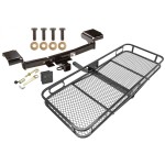 Trailer Tow Hitch For 10-15 Hyundai Tucson 11-16 Kia Sportage Basket Cargo Carrier Platform Hitch Lock and Cover