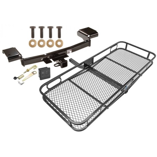 Trailer Tow Hitch For 10-15 Hyundai Tucson 11-16 Kia Sportage Basket Cargo Carrier Platform Hitch Lock and Cover