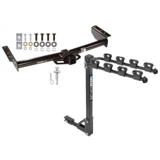 Trailer Tow Hitch For 02-06 Chevy Avalanche Suburban Tahoe GMC Yukon Escalade w/ 4 Bike Carrier Rack