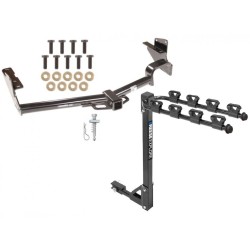 Trailer Tow Hitch w/ 4 Bike Rack For 08-13 Toyota Highlander tilt away adult or child arms fold down carrier