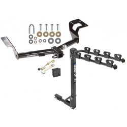 Trailer Tow Hitch w/ 4 Bike Rack For 12-16 Honda CR-V tilt away adult or child arms fold down carrier w/ Lock and Cover Trailer Tow Hitch w/ 4 Bike Rack For 12-16 Honda CR-V tilt away adult or child arms fold down carrier w/ Lock and Cover