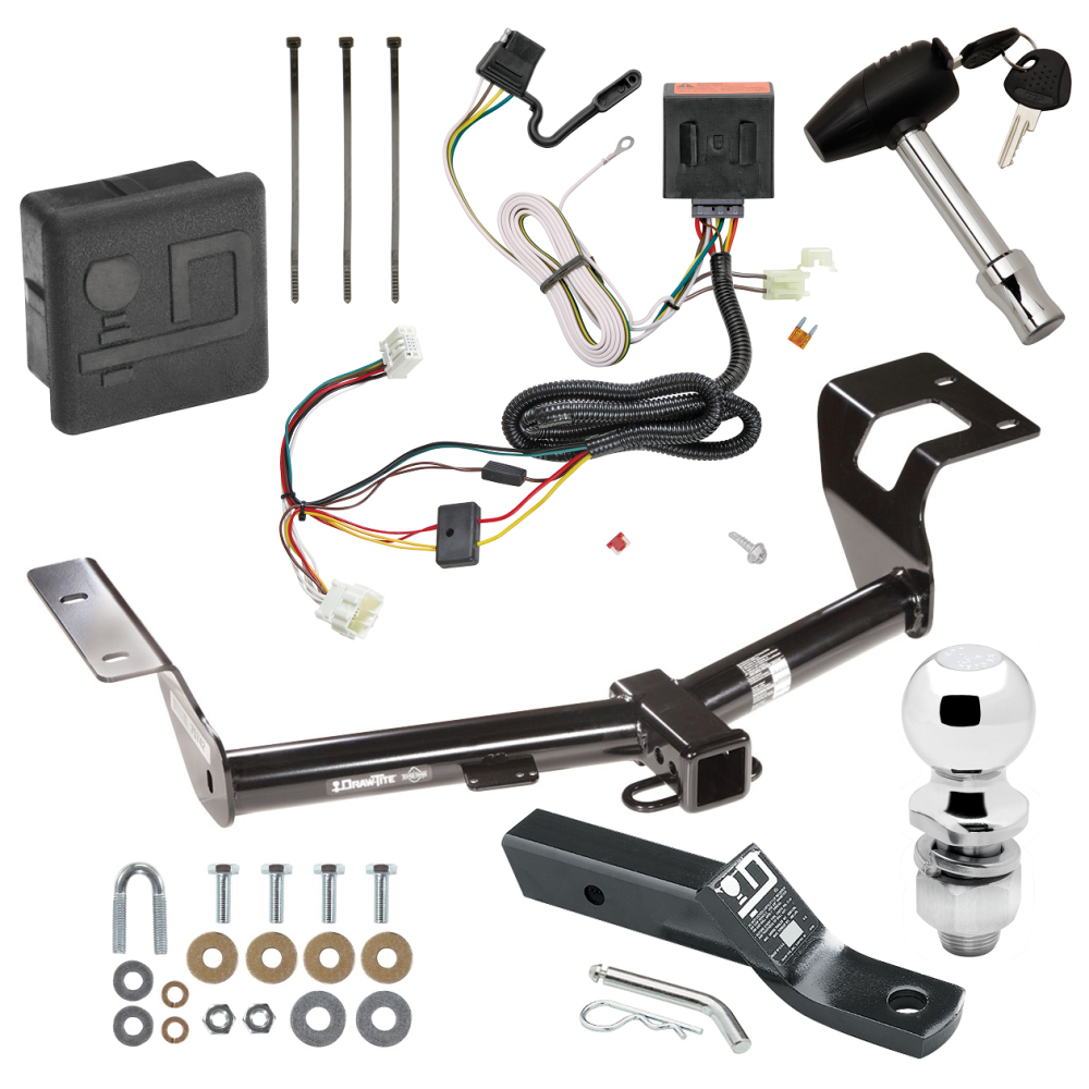 Custom Fit Trailer Hitch Wiring Harness (Plug & Play) 2" Drop Ball-Mount w/ Pin/Clip 2" Chrome Ball Security Lock Pin Rubber Hitch Plug Cover Installation Hardware Installation Instructions 75742 118561 23 63845 580407 7010 Draw-Tite Trailer Trailer Tow Hitch For 12-16 Honda CR-V Deluxe Package Wiring 2" Ball and Lock