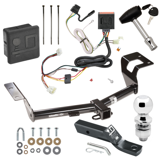 Custom Fit Trailer Hitch Wiring Harness (Plug & Play) 2" Drop Ball-Mount w/ Pin/Clip 2" Chrome Ball Security Lock Pin Rubber Hitch Plug Cover Installation Hardware Installation Instructions 75742 118561 23 63845 580407 7010 Draw-Tite Trailer Trailer Tow Hitch For 12-16 Honda CR-V Deluxe Package Wiring 2" Ball and Lock