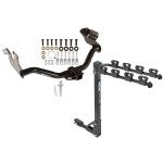 Trailer Tow Hitch w/ 4 Bike Rack For 05-12 Ford Escape Mazda Tribute Mercury Mariner tilt away adult or child arms fold down carrier