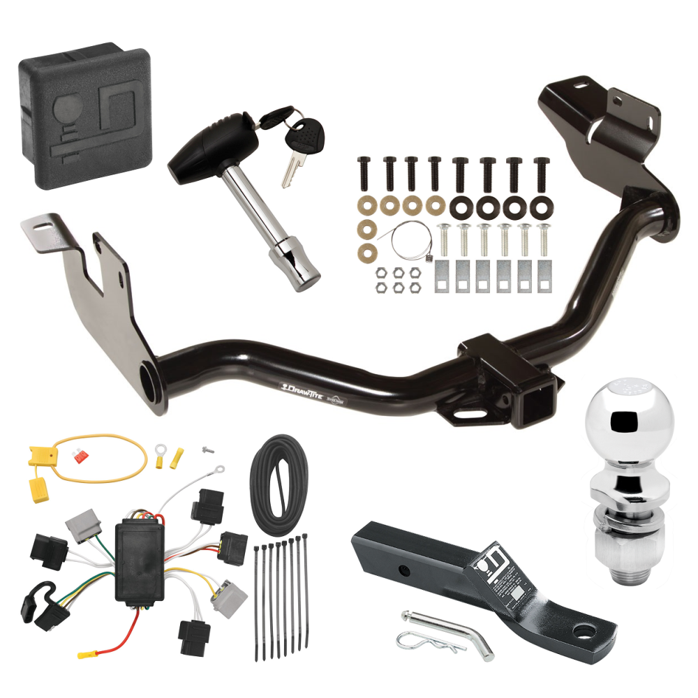 Custom Fit Trailer Hitch Wiring Harness (Plug & Play) 2" Drop Ball-Mount w/ Pin/Clip 2" Chrome Ball Security Lock Pin Rubber Hitch Plug Cover Installation Hardware Installation Instructions 75751 118426 23 63845 580407 7010 Draw-Tite Trailer Trailer Tow Hitch For 05-07 Ford Escape Mazda Tribute Deluxe Package Wiring 2" Ball and Lock