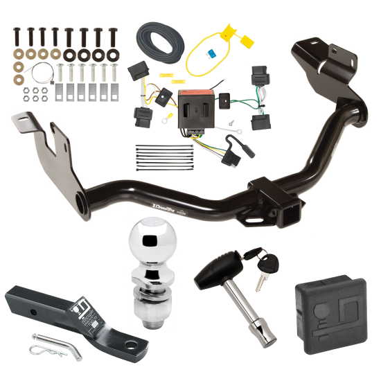 Custom Fit Trailer Hitch Wiring Harness (Plug & Play) 2" Drop Ball-Mount w/ Pin/Clip 2" Chrome Ball Security Lock Pin Rubber Hitch Plug Cover Installation Hardware Installation Instructions 75751 118551 23 63845 580407 7010 Draw-Tite Trailer Trailer Tow Hitch For 08-12 Ford Escape Mazda Tribute 05-11 Mercury Mariner Deluxe Package Wiring 2" Ball and Lock