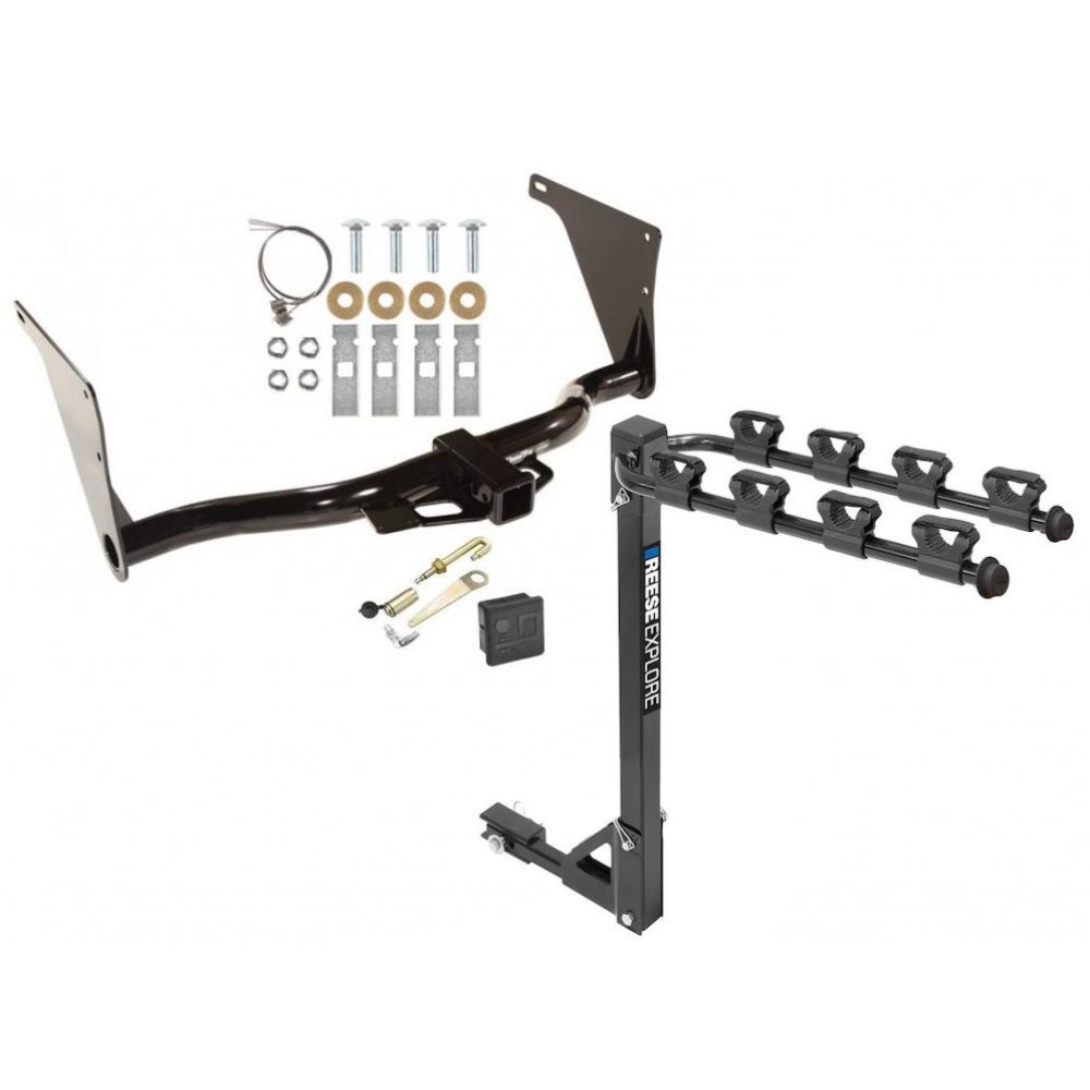 Custom Fit Trailer Hitch 4 Bike Carrier Security J-Pin Rubber Hitch Plug Cover Installation Hardware Installation Instructions 75758 1393100G 63201 7010 Draw-Tite Trailer Tow Hitch 4 Bike Rack 13-19 Escape tilt away adult or child arms fold down carrier Trailer Tow Hitch w/ 4 Bike Rack For 13-19 Ford Escape tilt away adult or child arms fold down carrier w/ Lock and Cover