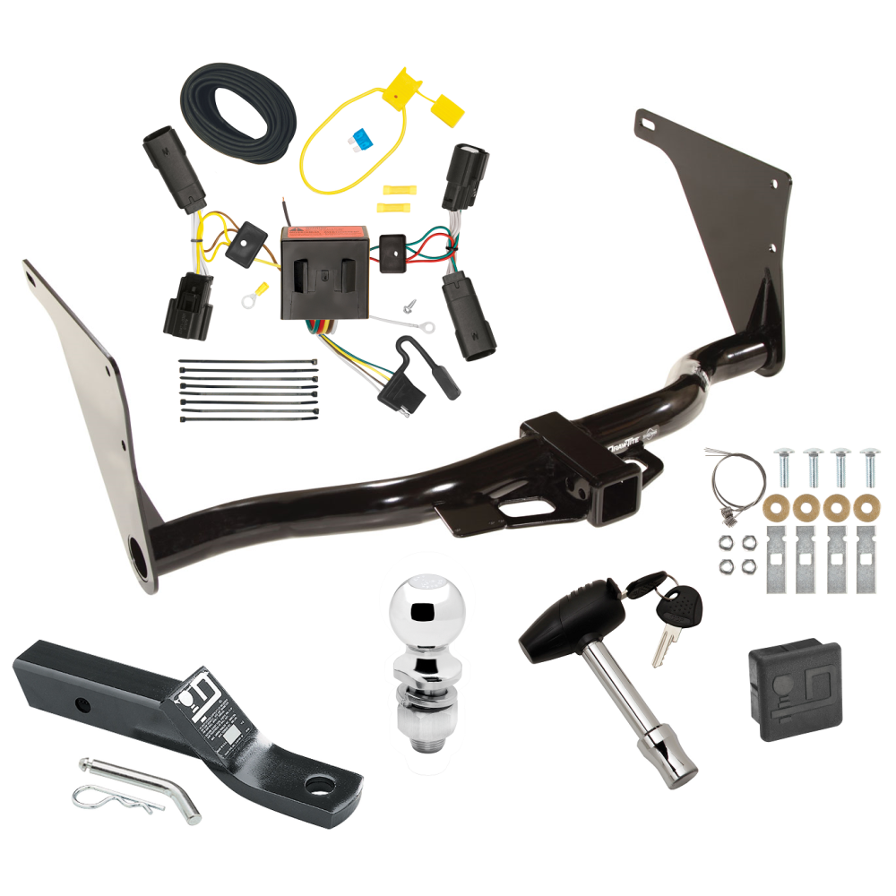 Trailer Tow Hitch For 13-16 Ford Escape Deluxe Package Wiring 2" Ball and Lock